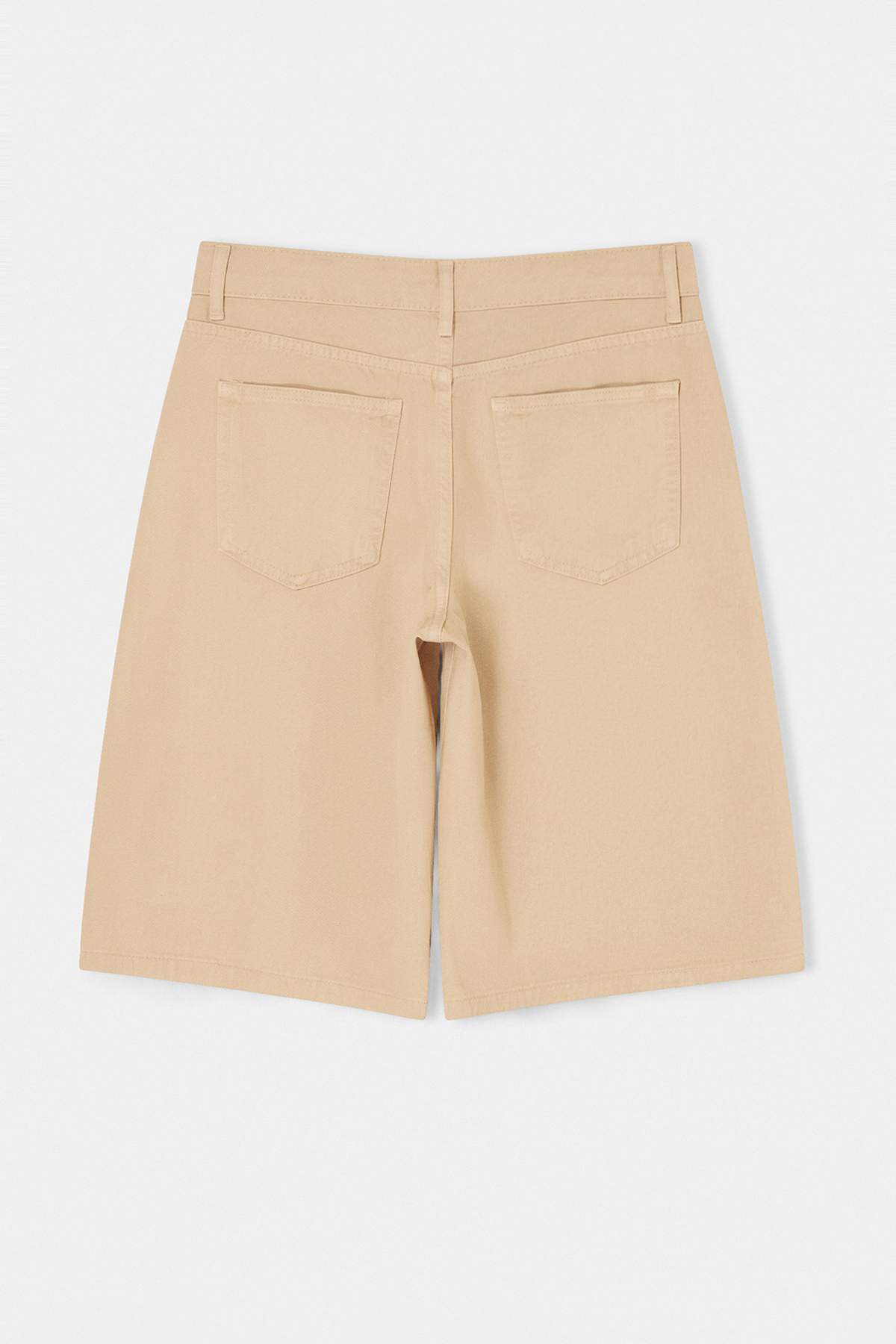 Trendyolmilla  Taş Yüksek Bel Denim Bermuda TWOSS26SR00154 - Görsel 6