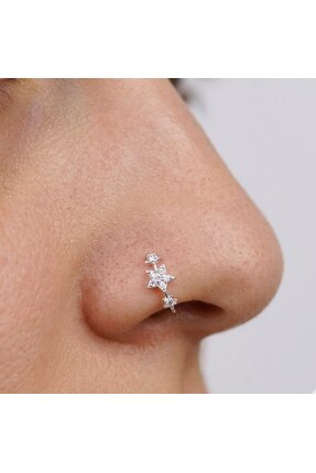 Heppii 925 Ayar Gümüş Minik Yıldızlı Halka Hızma
