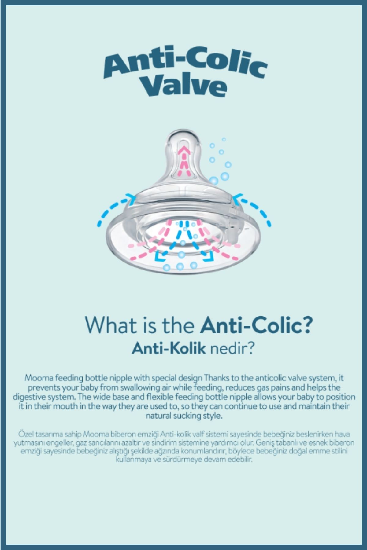 MOOMA Kindy Antikolik PP Biberon 250ml 18+ Ay Hızlı Akış - Old Rose fotoğrafı 3 (önizleme)