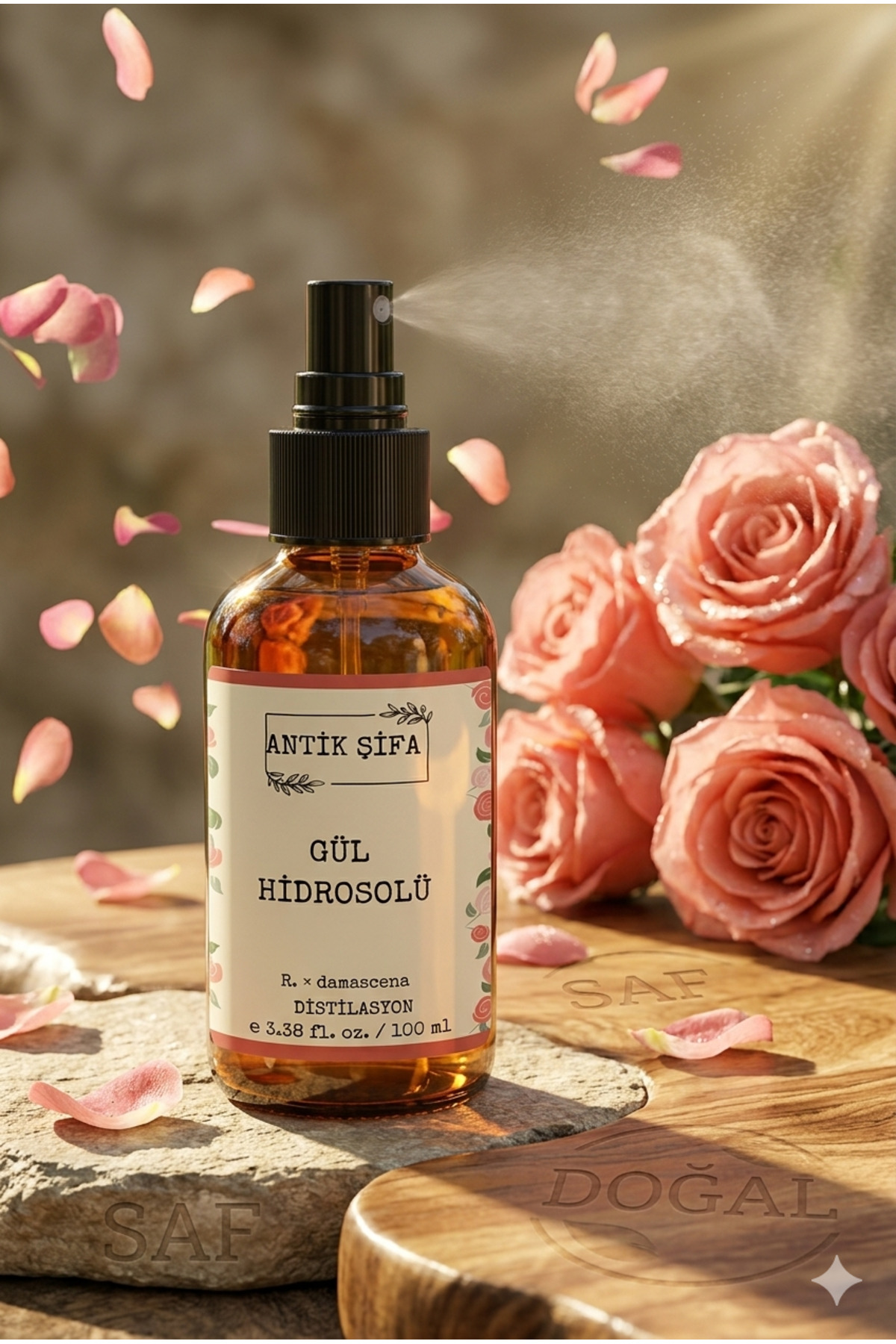 Yağlı Doğal Gül Suyu 100 ml - Saf Tam Yağlı Doğal Gül Hidrosolü Tonik 100 ml — hidrosolgul1 — تصویر 4 از 7