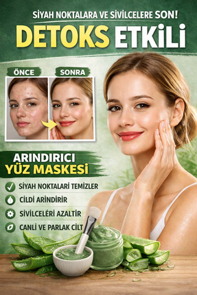 BEGISUN Aloe Vera ve Niacinamide Yüz Maskesi Nemlendirici Gözenek Bakımı 100 ml