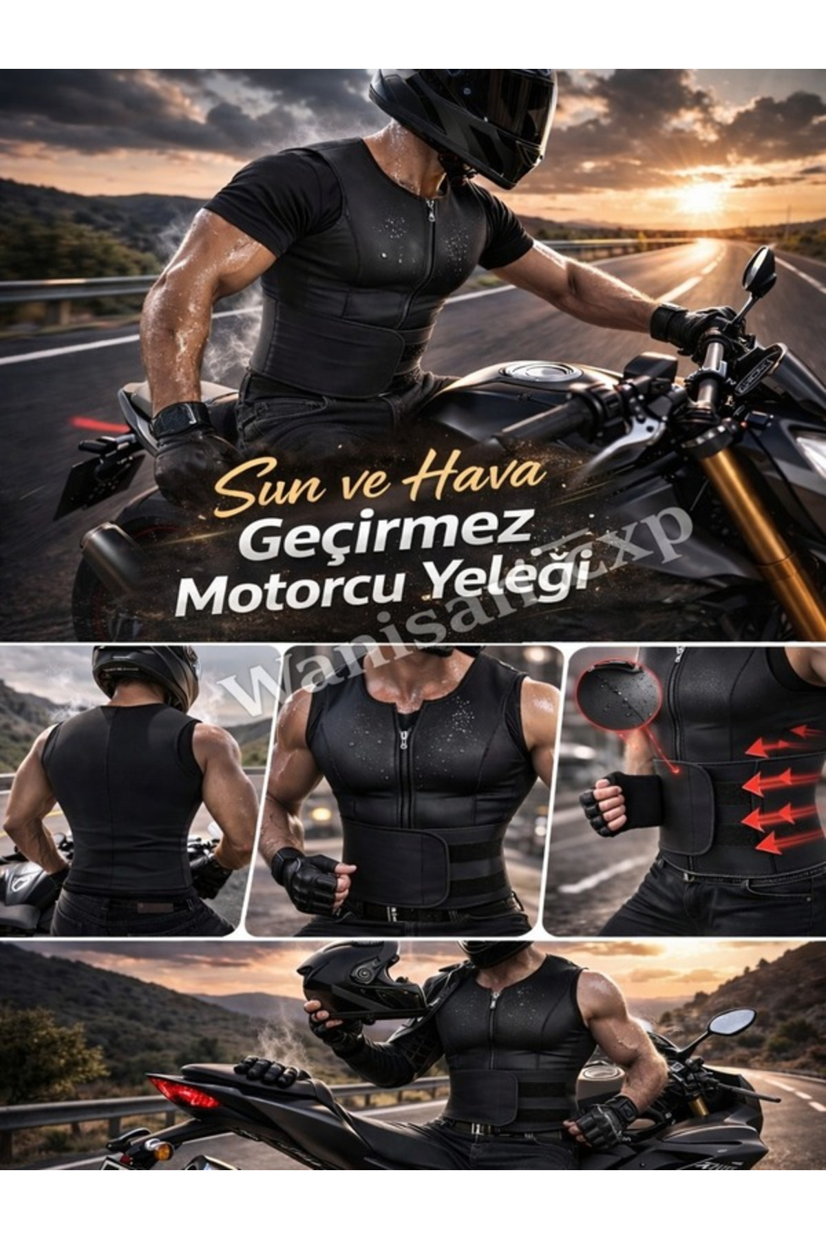 Ankaflex Unisex Göbek Yağ Yakıcı Sauna Korse Terletici Ceket Korse Termal Isı Yalıtımlı Vücut Yeleği görsel 4