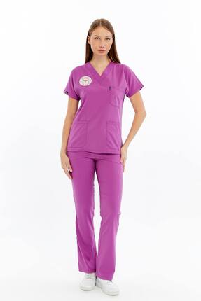 Çatı Medikal Spaniard - Ebe Forması Likralı Scrubs (Kadın) (Yeni Yönetmeliğe ...