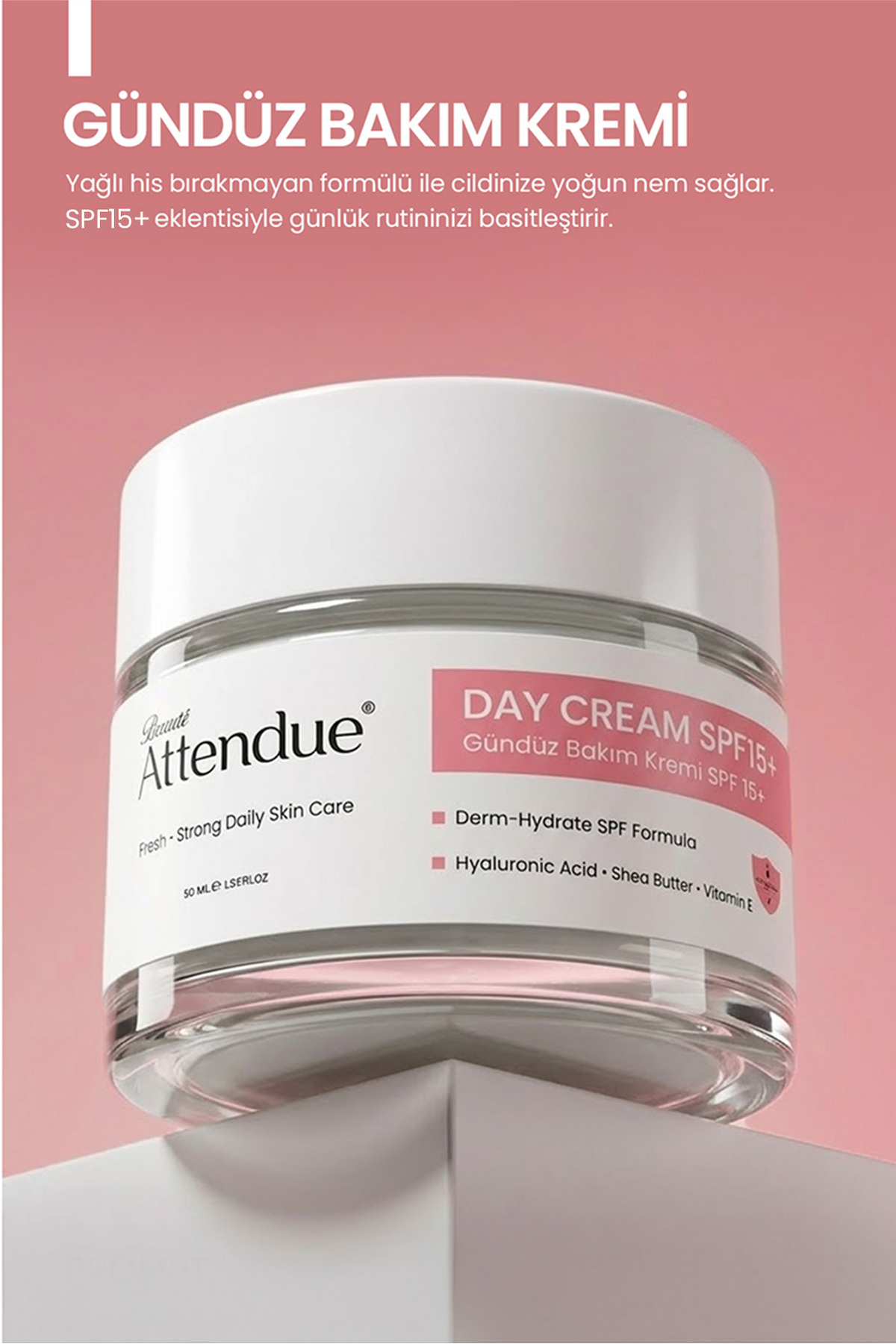 BEAUTE ATTENDUE Gündüz Bakım Kremi SPF15 - Cilt Yenileyici, Nemlendirici, Güneş Koruma — 610013