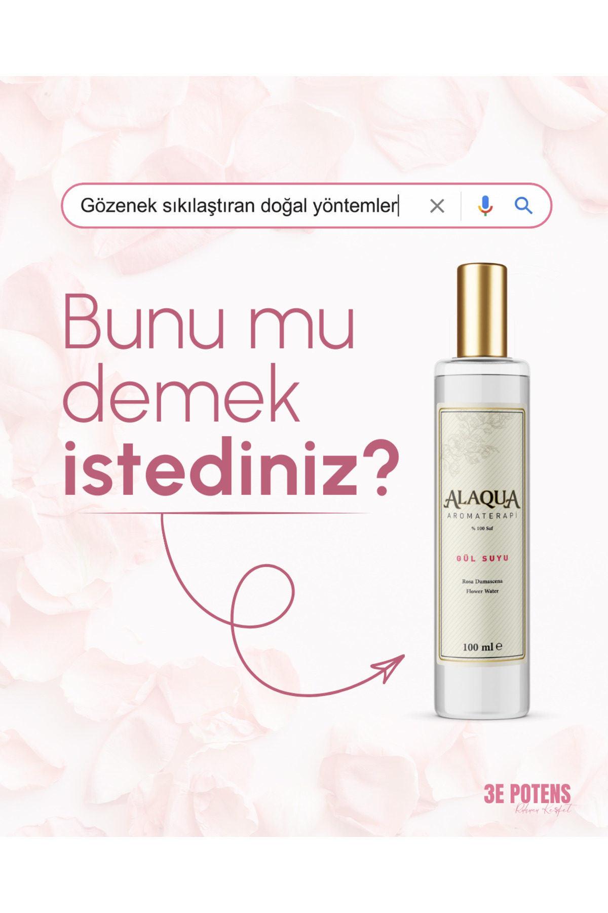 ALAQUA %100 SAF GÜL SUYU 100 ML — 125 — تصویر 4 از 8