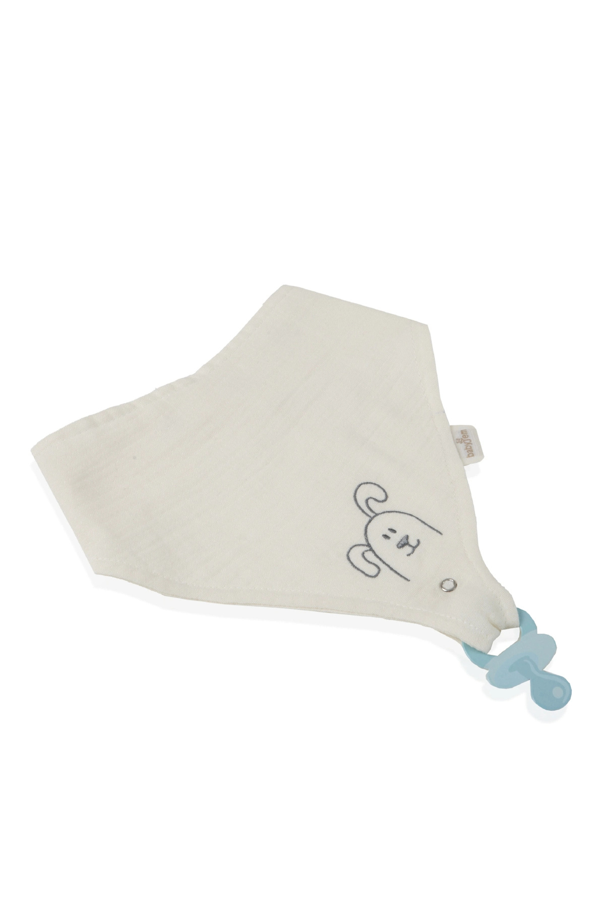 Babyjem Emzik Askılı Müslin Önlük 837 Ekru fotoğrafı 2 (önizleme)