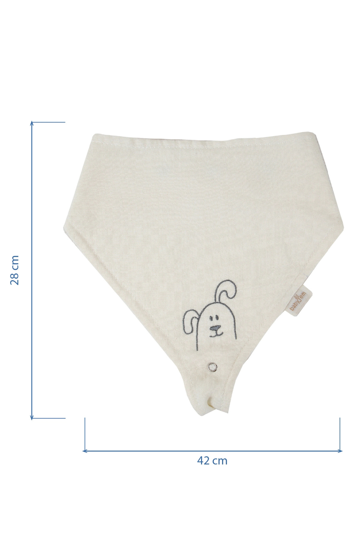 Babyjem Emzik Askılı Müslin Önlük 837 Ekru fotoğrafı 6 (önizleme)