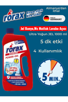 Rorax Power Jel Lavabo Açıcı