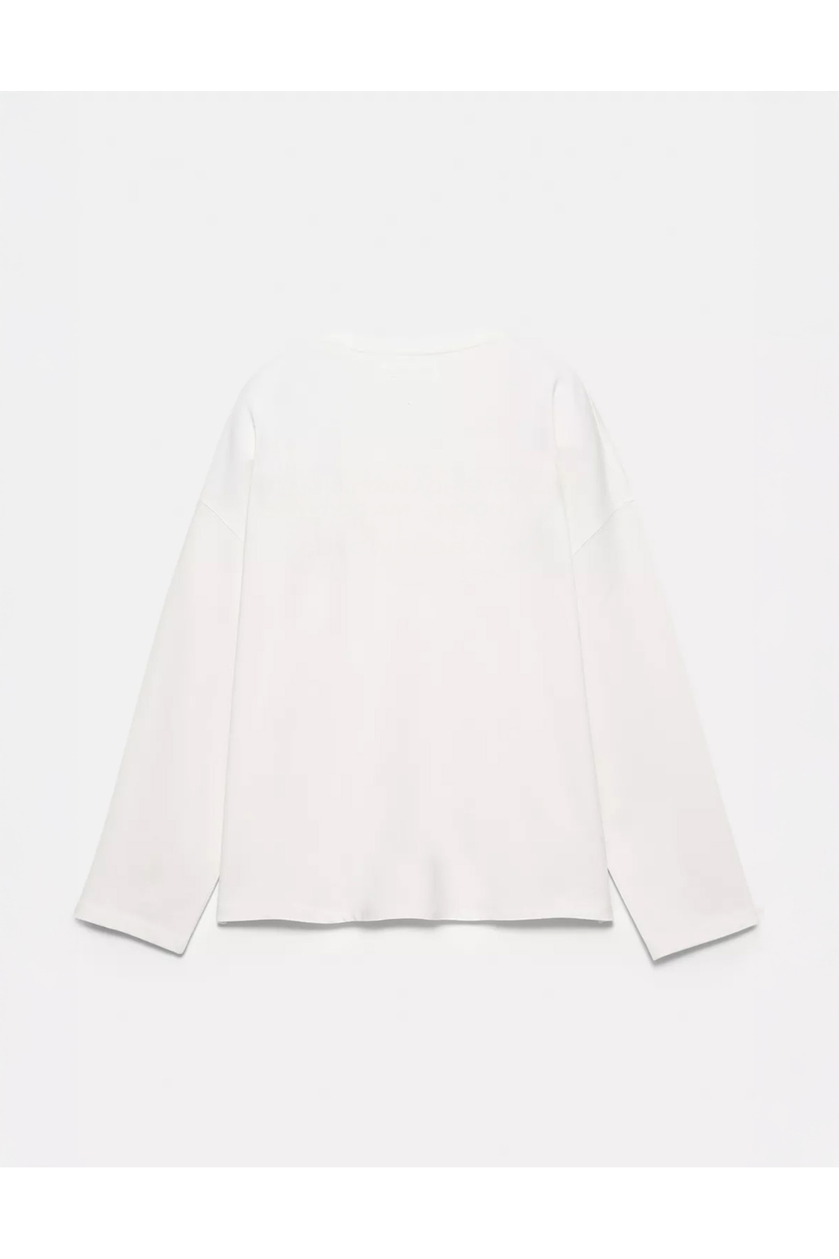 Disante  %100 Pamuk Oversize Fit Love of my life Baskılı - Bisiklet Yaka Uzun Kollu T-shirt - Görsel 3