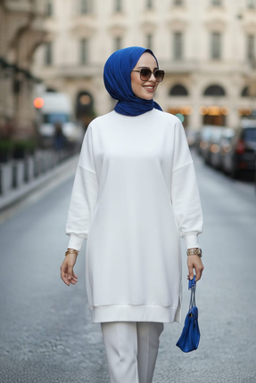Neva Style Ekru Tesettür Tunik 30644E