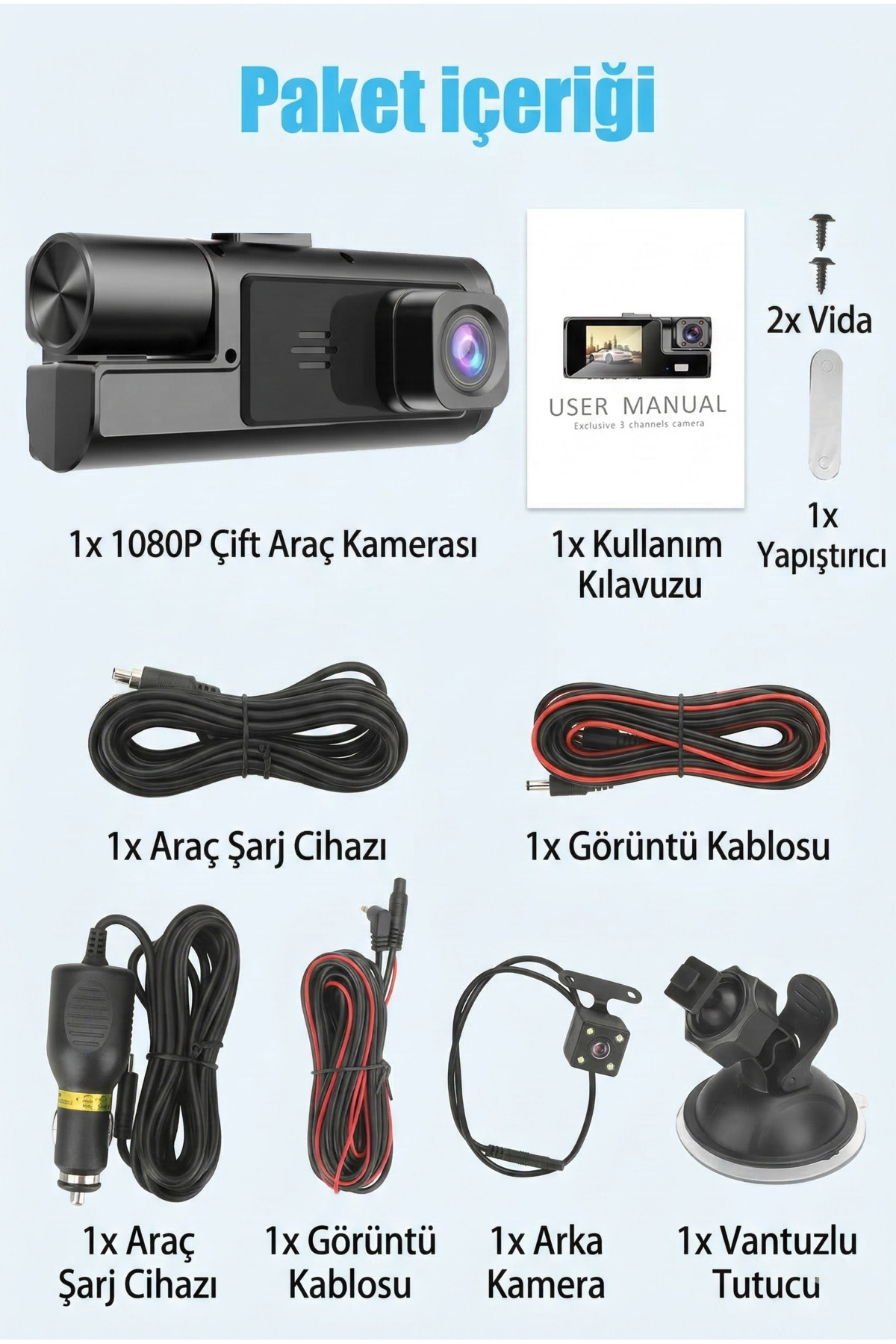Araç İçi Ön & Arka Kamera