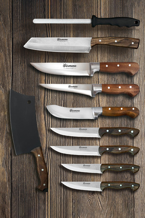 Sürmene Bıçakçı Hacı Ahmet 10 Parça Mutfak Çeyiz Seti Masat Et Sebze Ekmek Ke...