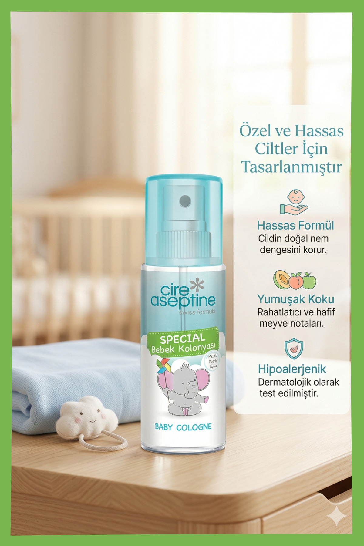 Cire Aseptine Bebek Kolonyası Special 150 Ml fotoğrafı 2 (önizleme)