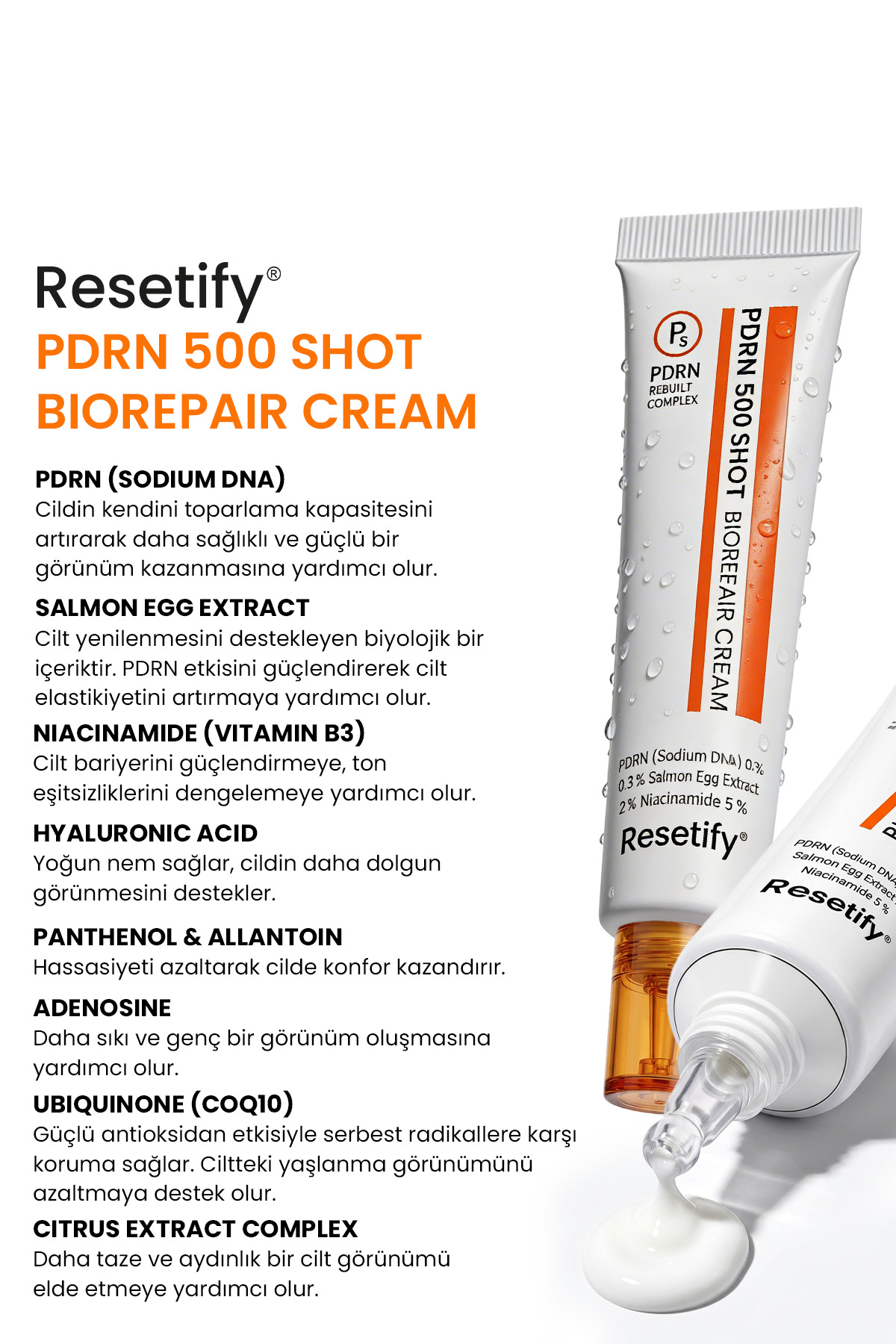 PDRN 500 Shot Biorepair Biyoteknoloji Onarıcı Krem 40 ML — FP.33.01.011.002 — تصویر 2 از 4
