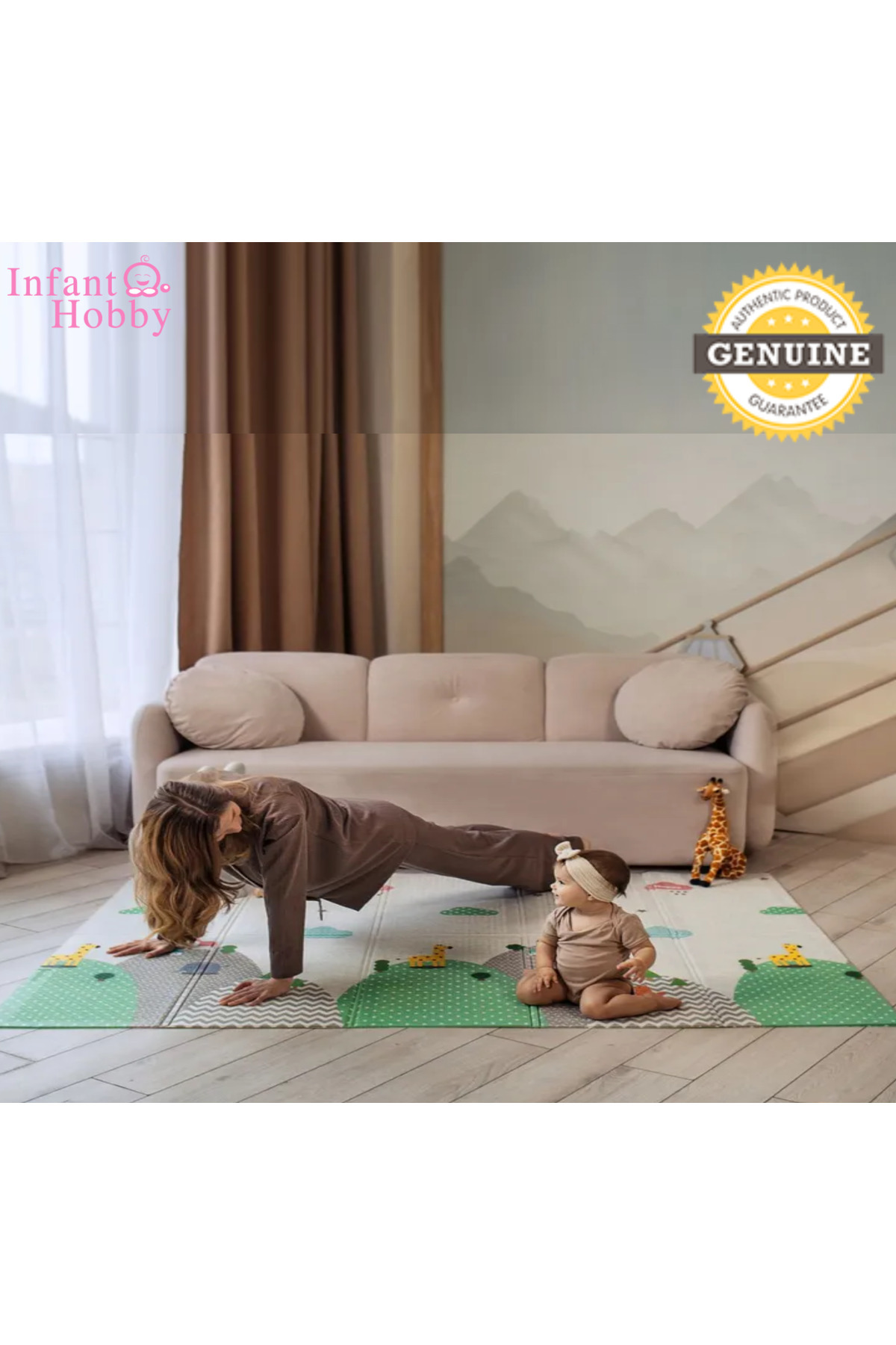 İnfant Hobby Best Friends City Premium Katlanabilir Oyun Matı 130x190x1 Cm (ÖZEL TAŞIMA ÇANTALI) fotoğrafı 6 (önizleme)