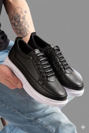 MY GROSS SHOES Erkek Siyah Akılı Bağcıklı Günlük Ortopedik Garantili Spor Aya...
