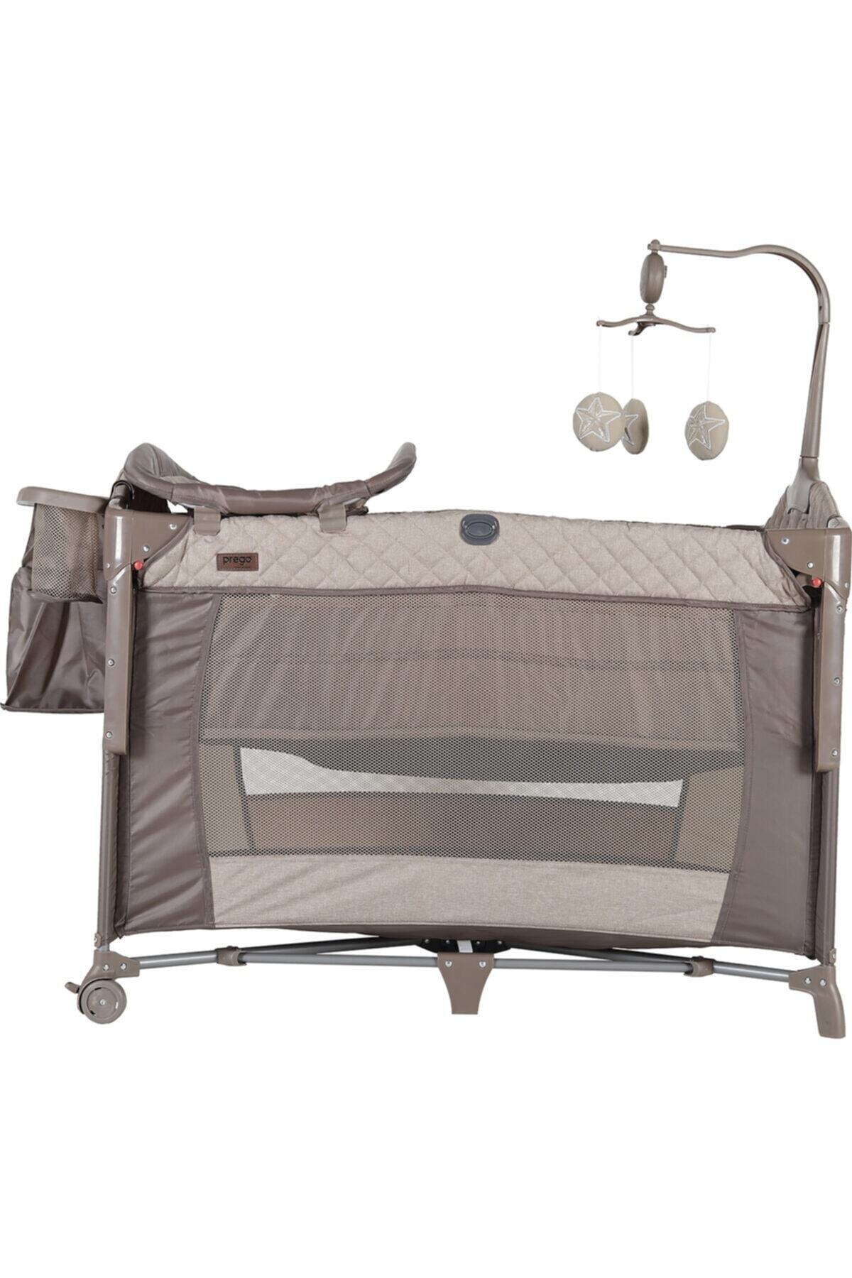 Prego 8023 Miami 70x110 Anne Yanı Beşik Oyun Parkı Yatak fotoğrafı 2 (önizleme)