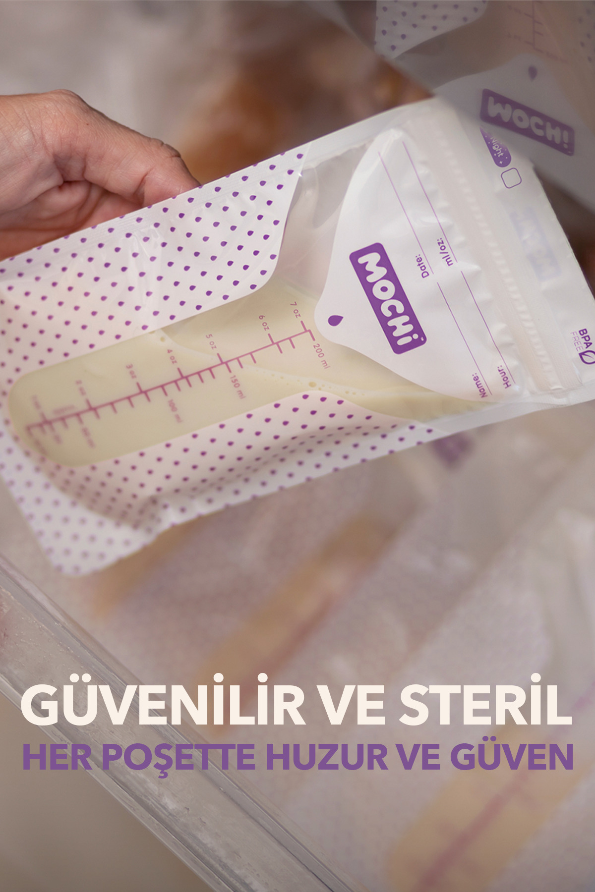 Mochi - Anne Sütü Saklama Poşeti 50'li Paket fotoğrafı 6 (önizleme)