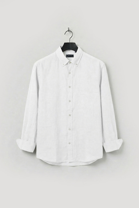 GIESTO ERKEK GÖMLEK OVERSİZE DÖKÜMLÜ HAFİF KETEN GÖMLEK