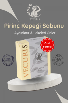 VECURIS Pirinç Kepeği Sabunu | Aydınlatıcı Etki & Leke Karşıtı Cilt Tonu Eşit...