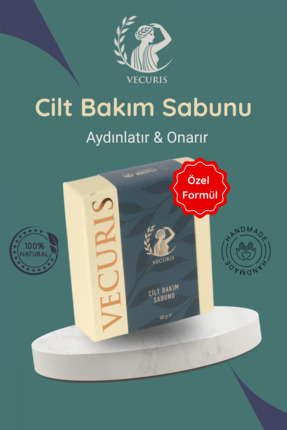 VECURIS Cilt Bakım Sabunu | 11 Değerli Yağ İçeriği & Aloe Vera İle Aydınlatıc...
