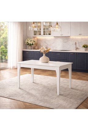 MOBİX HOME MK03 69x120 Yemek ve Mutfak Masası Beyaz