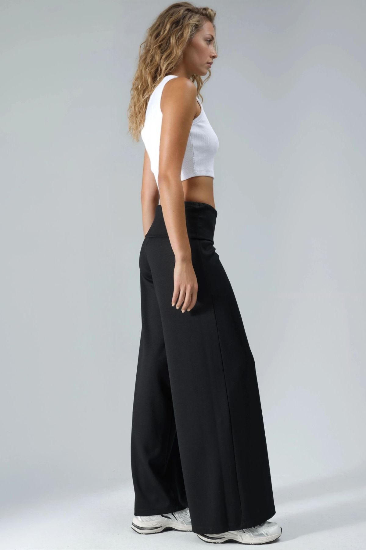 Hiccup  Modal Touch Kıvrık Belli Palazzo Pantolon - Görsel 2