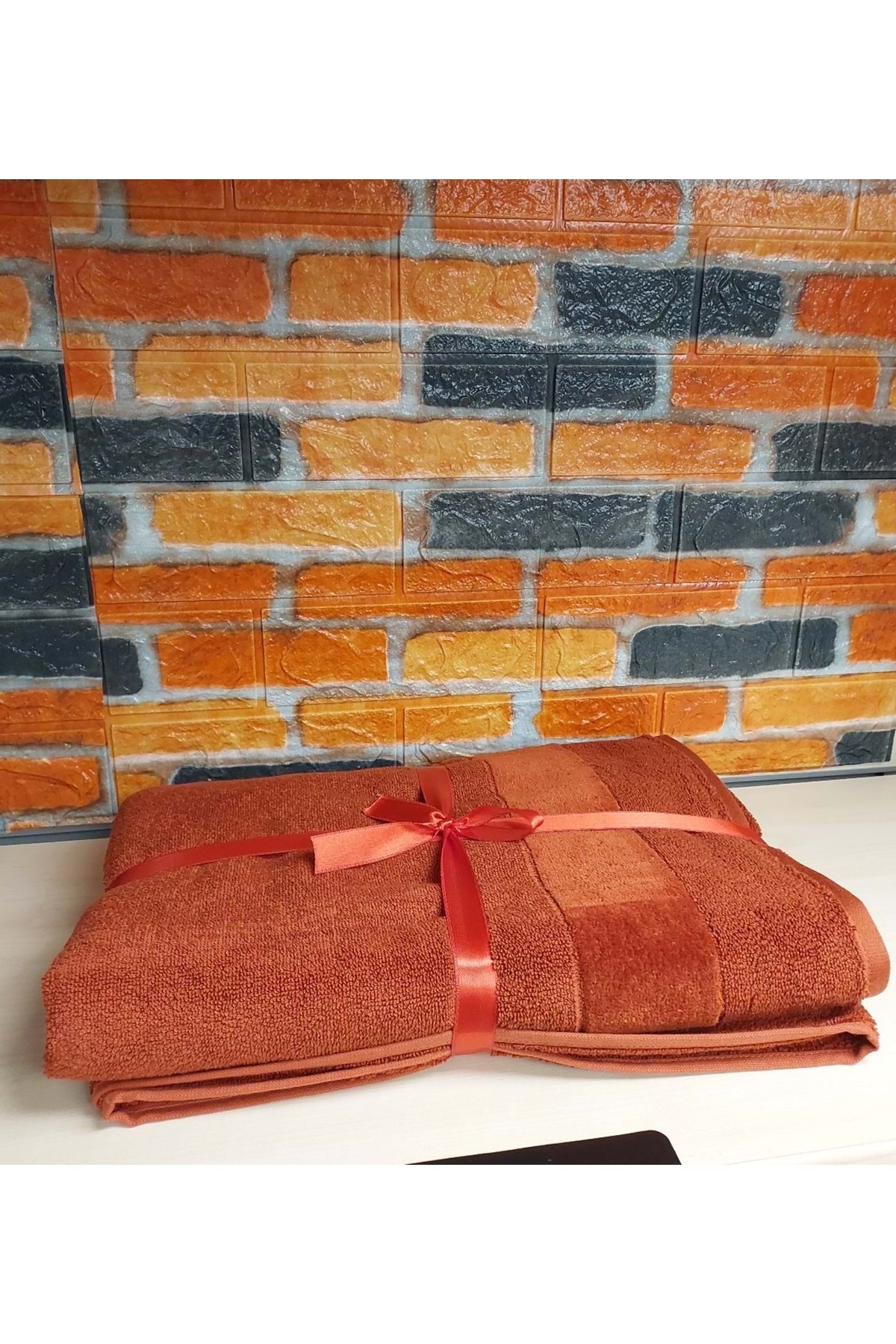 Svv Border Oversized Bath Towel (89x173) - Spice