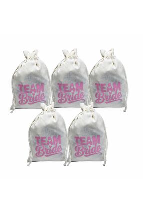 Via Team Bride Baskılı Kese 15*20 Ebat 5'li Paket