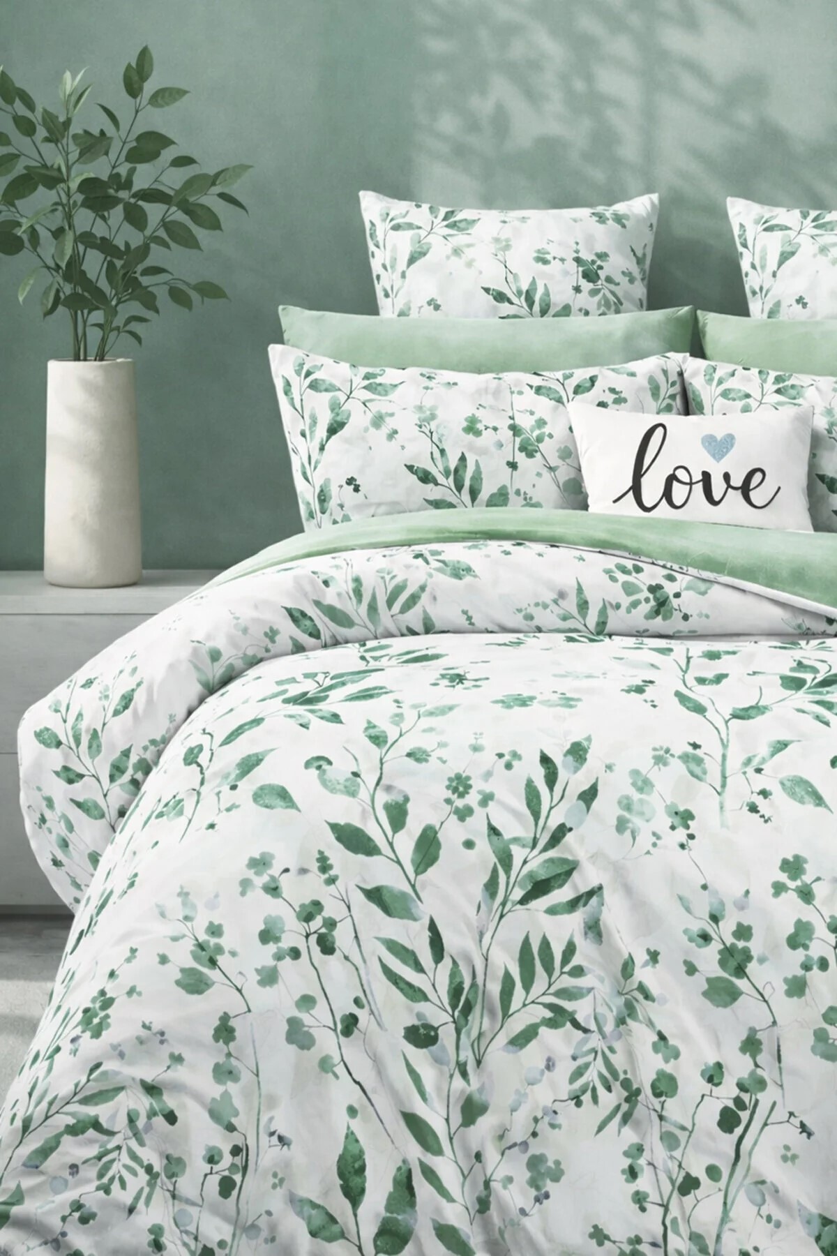 İQON Lastikli Çarşaflı Nevresim Takımı Çift Kişilik SULUBOYA ÇAĞLA fotoğrafı 2 (önizleme)