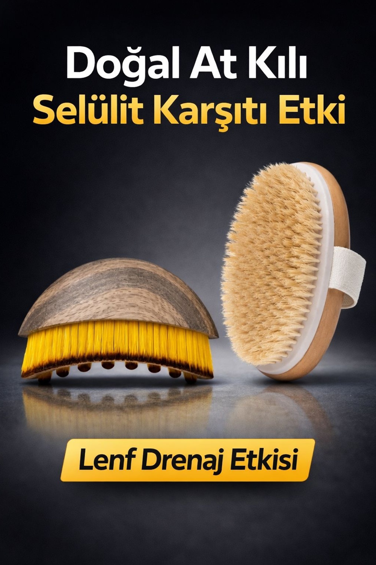 2'li Set Lenf Drenaj Yüz Fırçası Ve Doğal At Kılı Selülit Kuru Fırça Çatlak Batık Tüy Giderici — MP-ÇENE2SET — تصویر 2 از 3