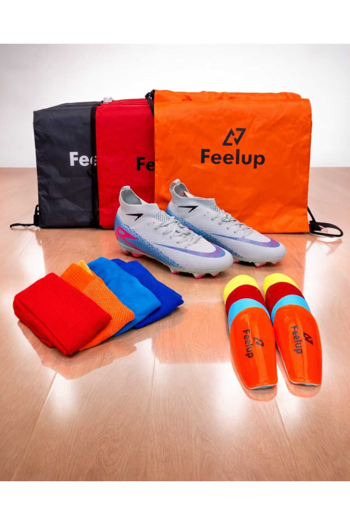 football Unisex Krampon 3'lü Set+Çanta+Çorap+Tekmelik