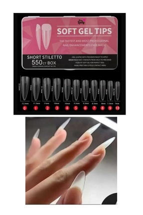 FREELADY Soft Jel Tips 22 Kapsül 572’li Short Stiletto Yeni Sistem
