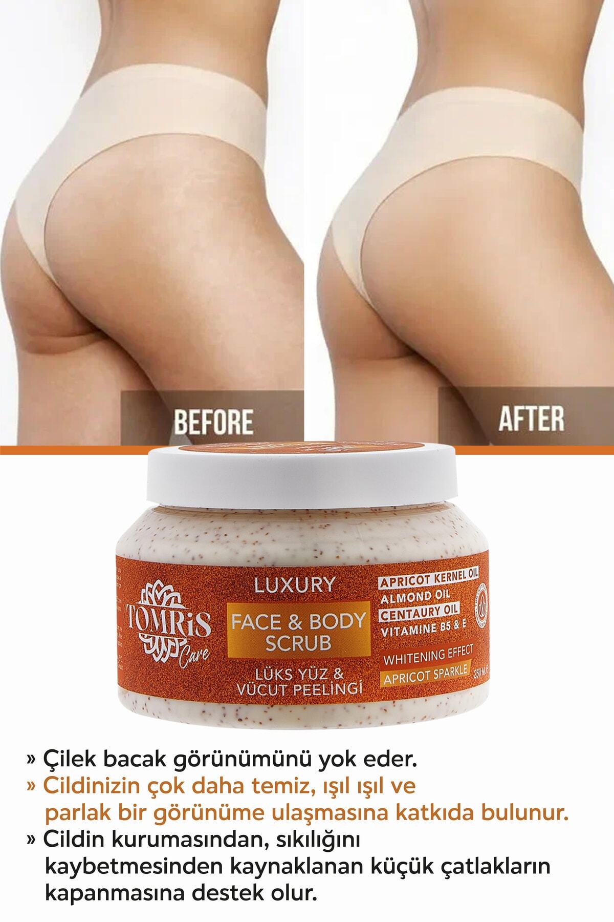 Lüks Yüz Ve Vücut Peelingi - Arındırıcı, Nemlendirici Ve Beyazlatıcı Etki 250 Ml — YVP4605 — تصویر 6 از 6