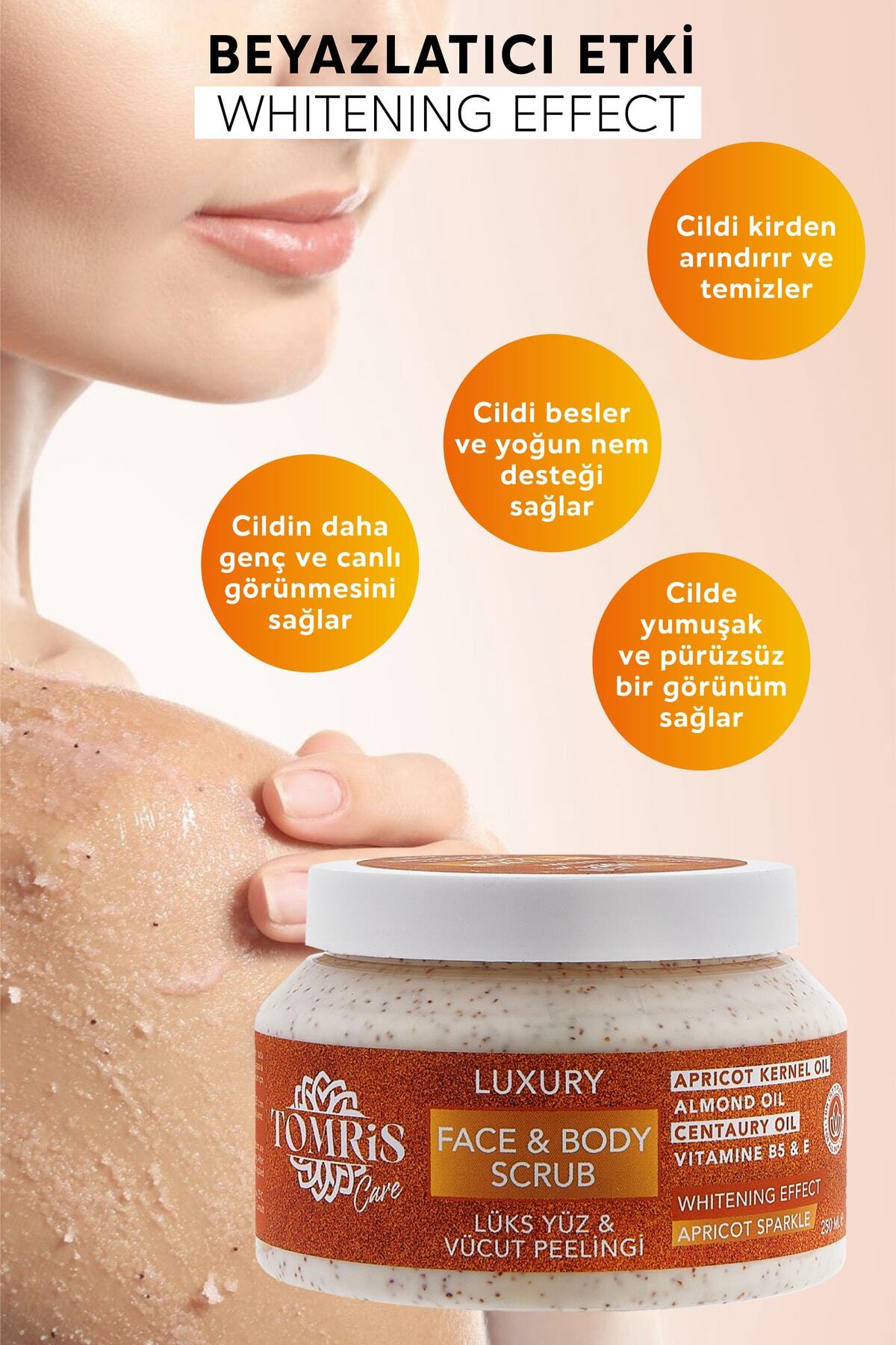 Lüks Yüz Ve Vücut Peelingi - Arındırıcı, Nemlendirici Ve Beyazlatıcı Etki 250 Ml — YVP4605 — تصویر 3 از 6