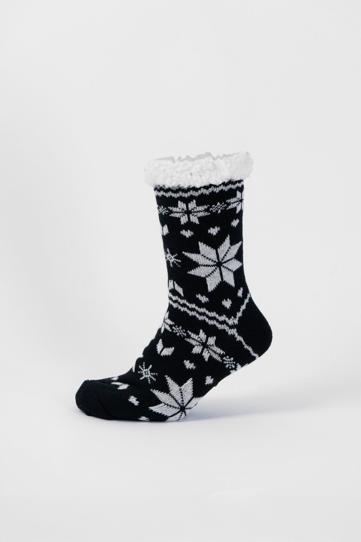 TOP TO HEEL İçi Peluş Kaydırmaz Taban Kışlık Ev Çorabı / Ev Botu / Uyku Çorabı - Yeniyıl Temalı görsel 2