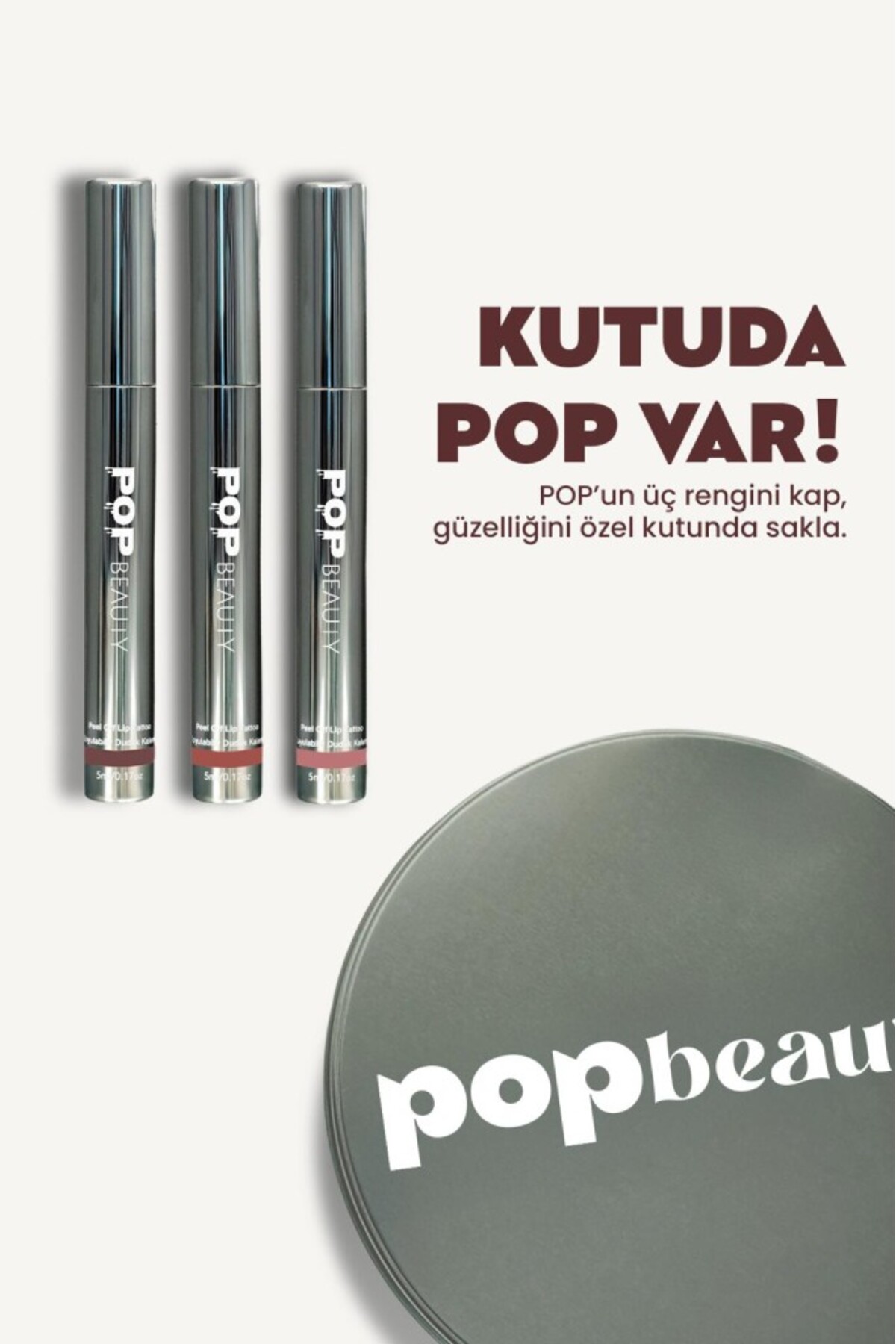 POP Beauty 3'Lü Soyulabilir Dudak Kalemi - Peel-Off Lip Tattoo Seti — رنگارنگ POPLİPTATTOOSET