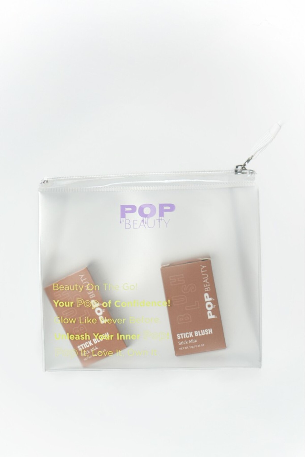 ست رژگونه استیکی رنگی گونه و لب (۲ رنگ رژگونه و کیف آرایش) — رنگارنگ POPSTICKBLUSH3 — تصویر 6 از 7