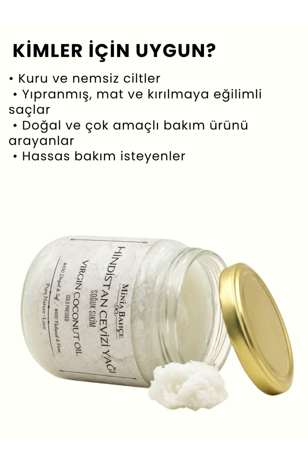 Hindistan Cevizi Yağı – 150 gr | %100 Saf Soğuk Sıkım Coconut Oil — hcvz — تصویر 3 از 5