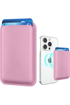 CaseHub iPhone 17-16-15-14-13-12 Telefon Kılıf Arkası Magsafe Deri Cüzdan Kar...