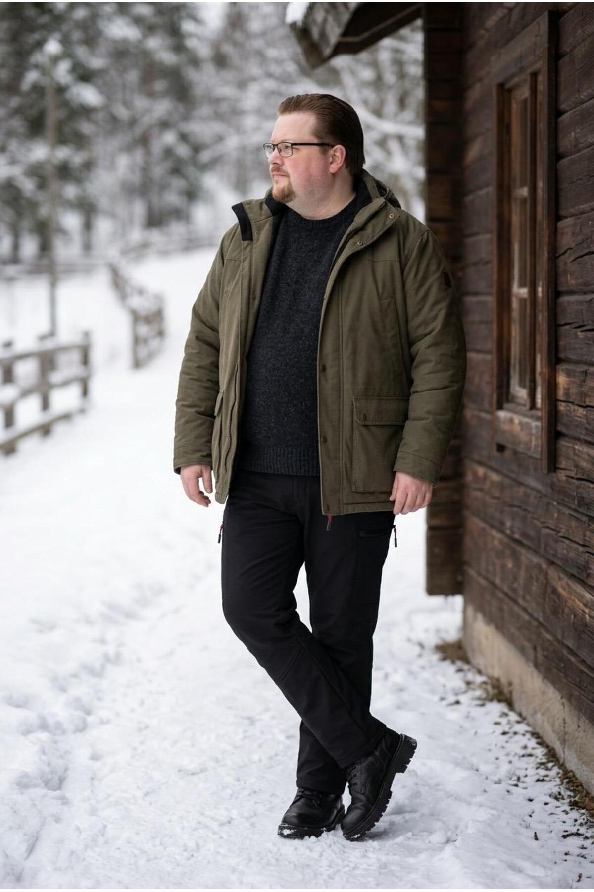 Vatan Tekstil Büyük Beden Erkek Softshell Pantolon Su İtici Rüzgar Geçirmez görsel 4