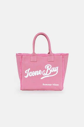 ICONE BAG Icone Yıkamalı Kanvas Püskül Detaylı Şık Günlük & Plaj Çantası, Pem...