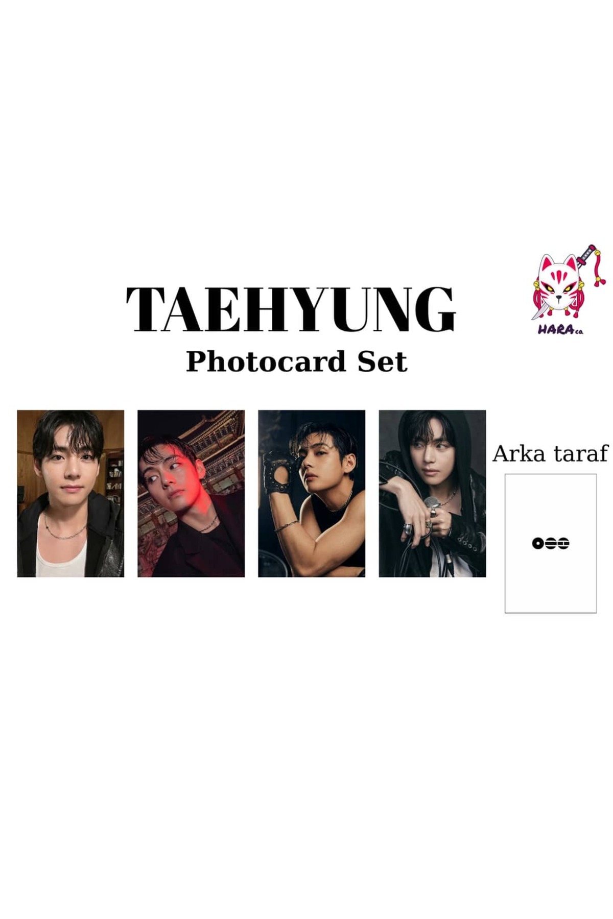 Hara Company BTS Arirang Taehyung Photocard SETİ ( 4'lü ) Fanmade