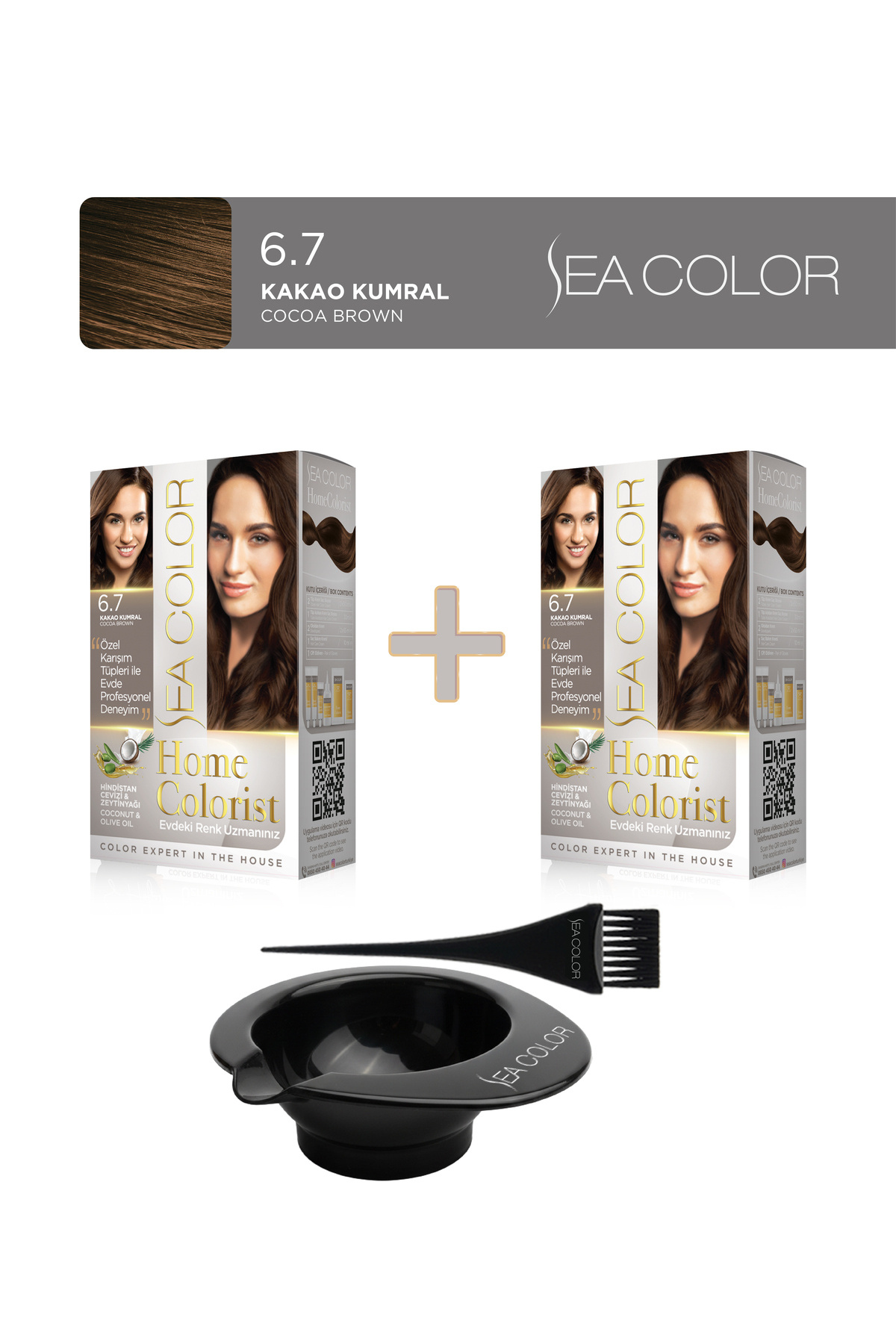Sea Color 2'li Paket Home Colorist Set Saç Boyası 1.1 Gece Mavisi