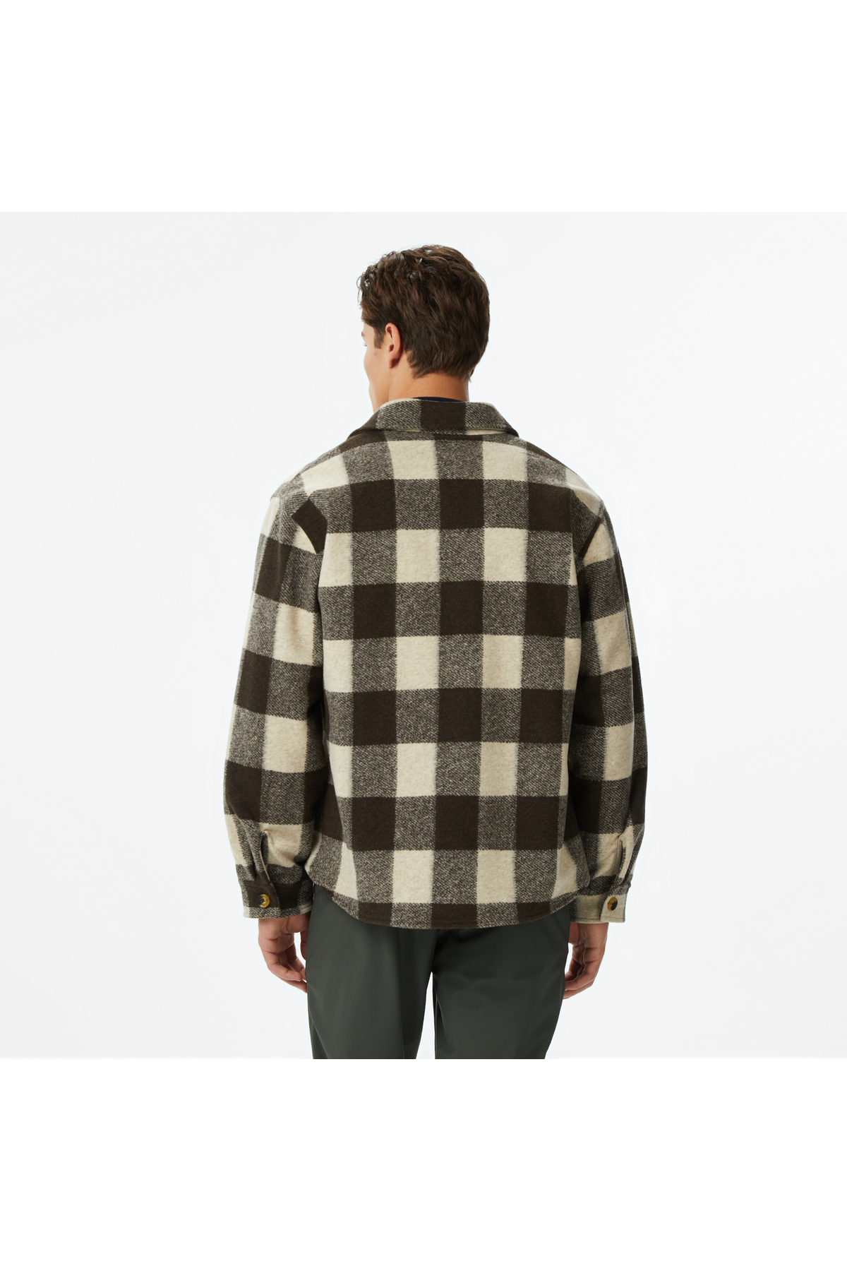 Erkek Kahverengi Classic Fit Gömlek — قهوه‌ای W57431T — تصویر 2 از 5