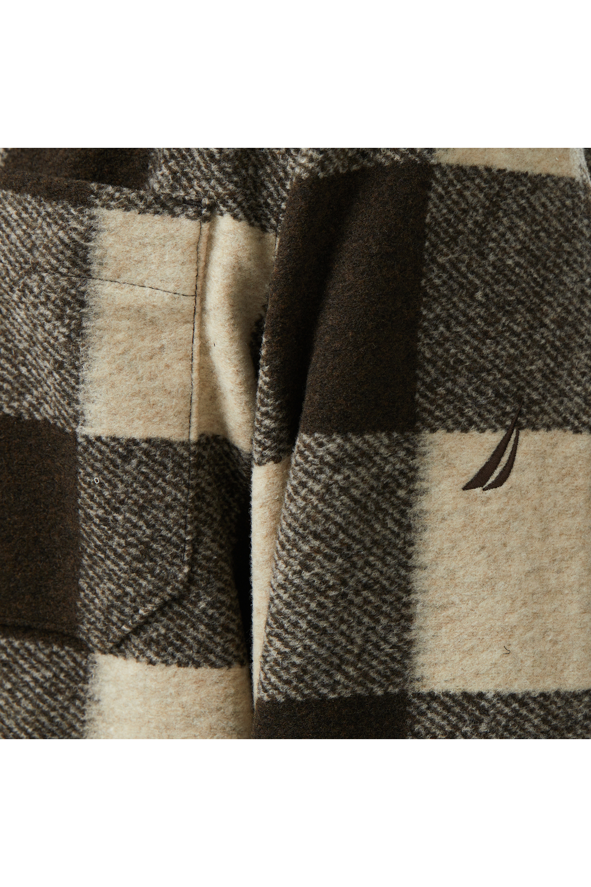 Erkek Kahverengi Classic Fit Gömlek — قهوه‌ای W57431T — تصویر 5 از 5