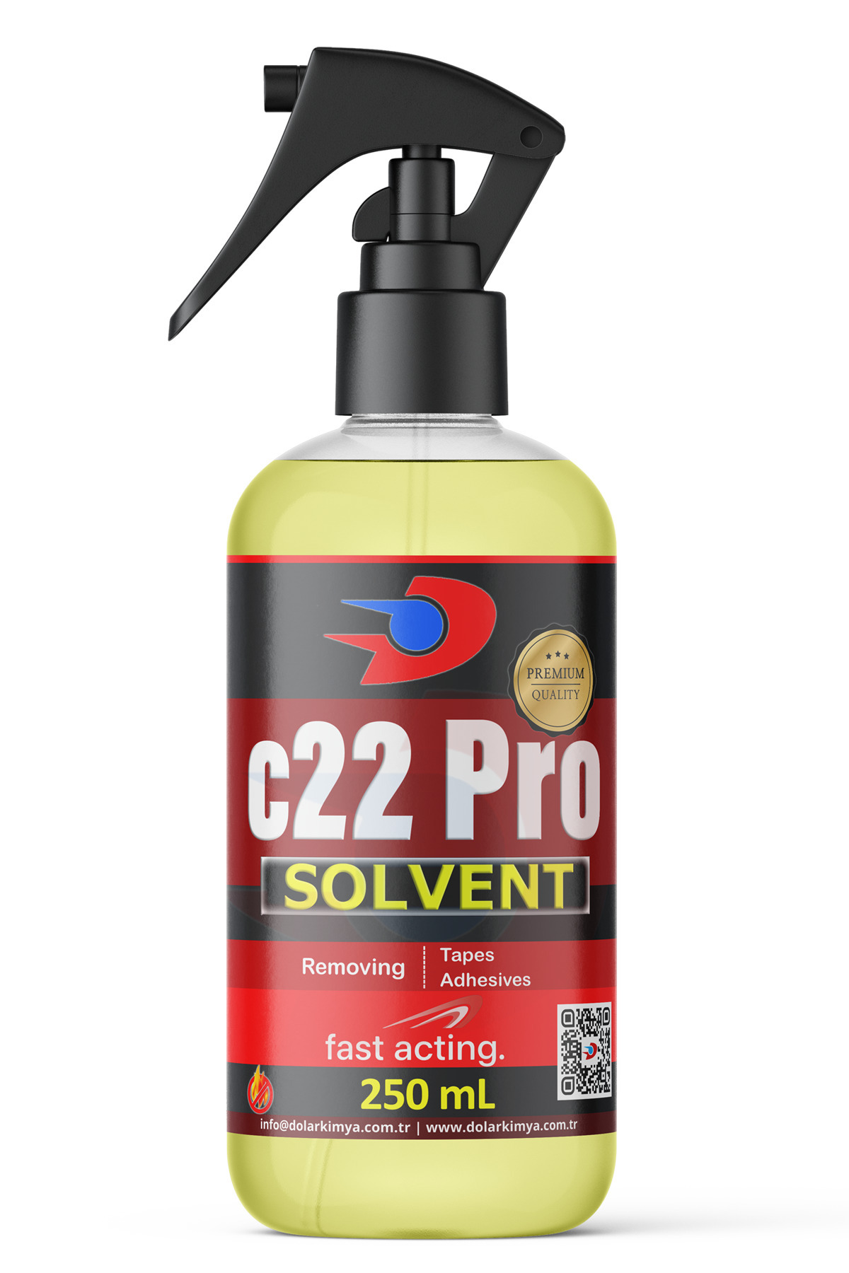 Dolar Kimya c22 Pro - Protez Saç Bant Sökücüsü Temizleyicisi - 250 mL (c22 Alkol Bazlı) — c22Pro/SP250