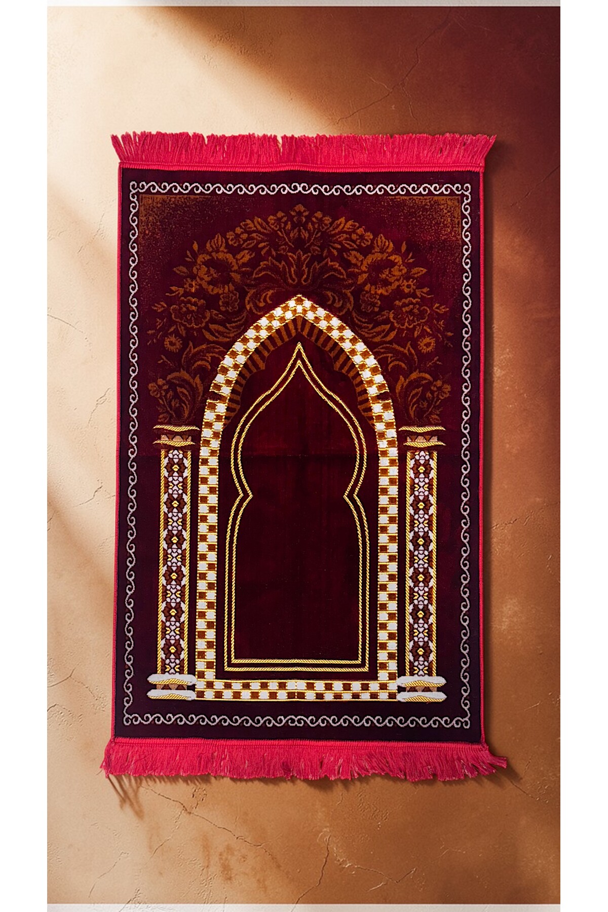 Seccade Ravza RAVZA HOME MİHRAP DESENLİ KADİFE SECCADE - Fiyatı, Yorumları