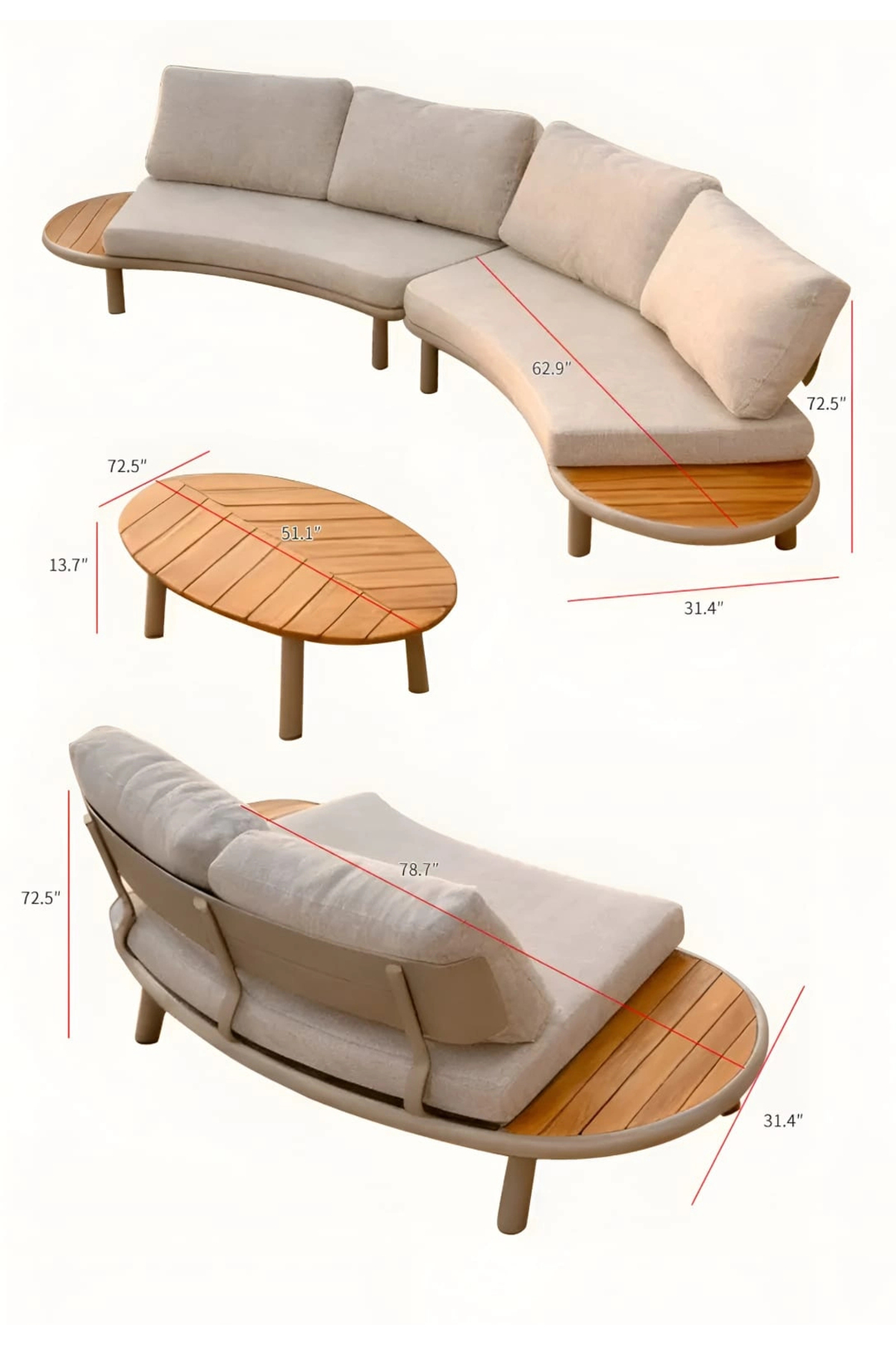 PalmirAtic Serene Horizon Outdoor Lounge Set - Fiyatı, Yorumları
