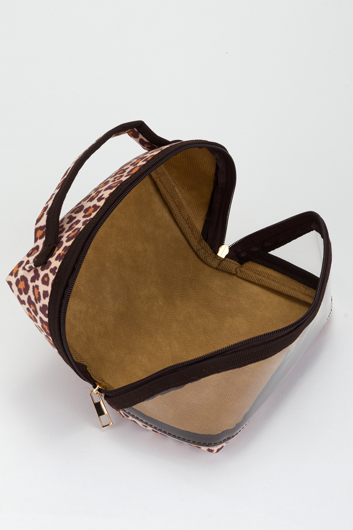 Büyük Boy Şeffaf Pencereli Makyaj Çantası Kozmetik Organizer Seyahat Çantası — رنگارنگ MK02 — تصویر 6 از 6